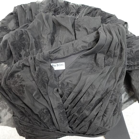 Chiara Boni Jumpsuit Womens 40/Small/4? One Shoulder Velvet Floral Overskirt - Picture 7 of 16